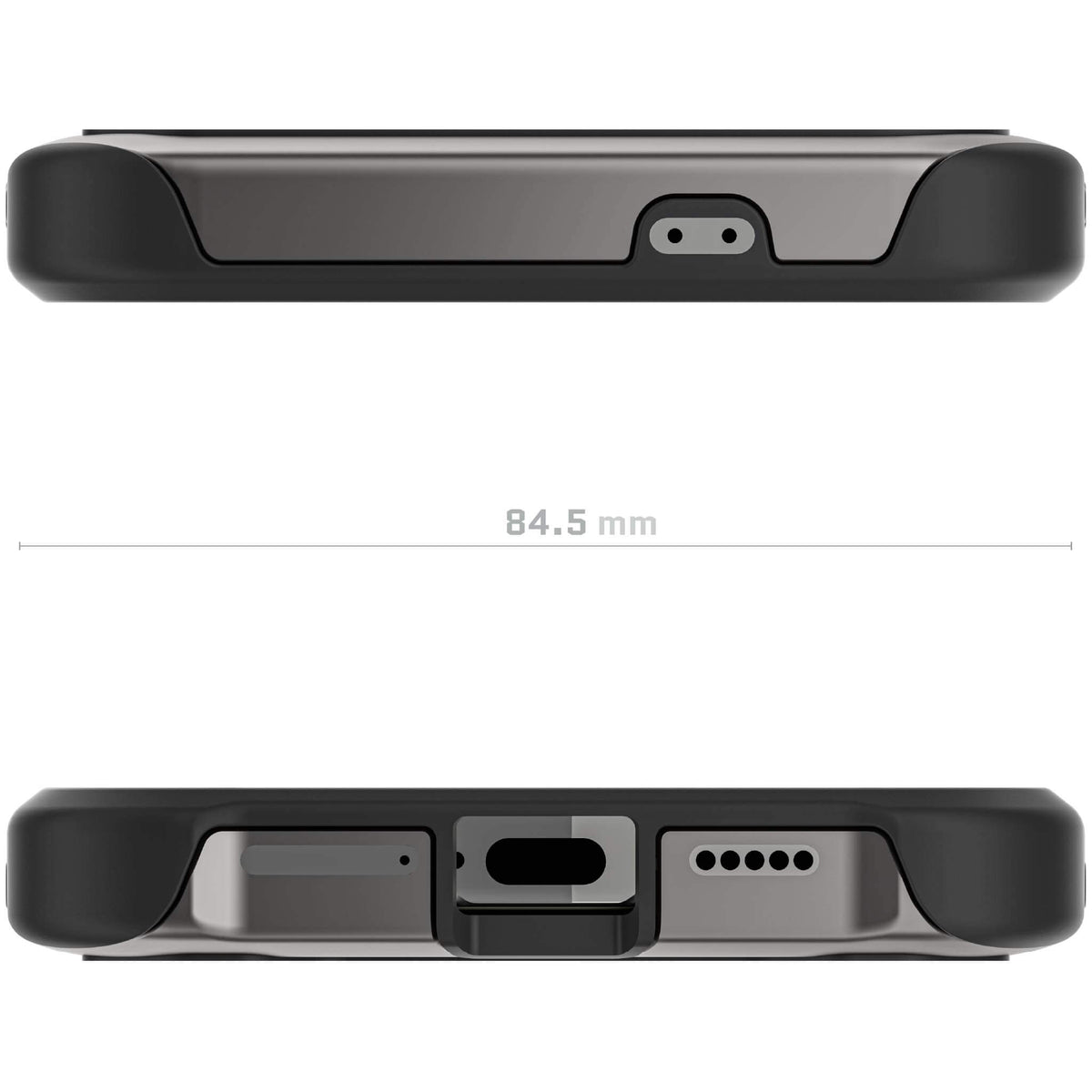 S24 Plus Leather Gunmetal Case