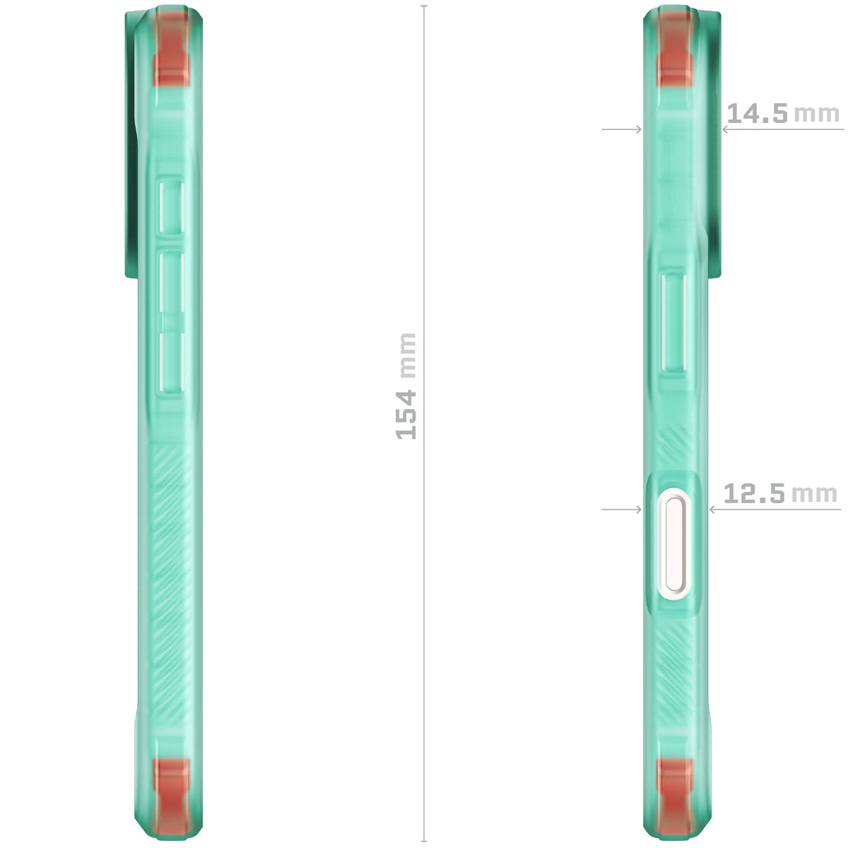 MagSafe Apple iPhone 16 Clear Teal Protective Phone Case Cover