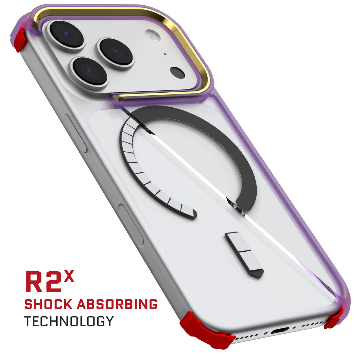 iPhone 18 Pro Case Purple Clear MagSafe Protective Phone Cover Shockproof Magnetic Mag Safe Slim Thin