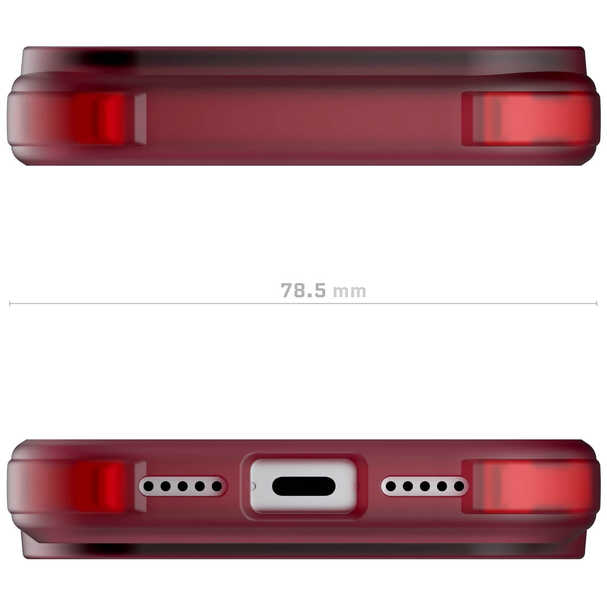 iPhone 18 Pro Case Red Clear MagSafe Protective Phone Cover Shockproof Magnetic Mag Safe Slim Thin