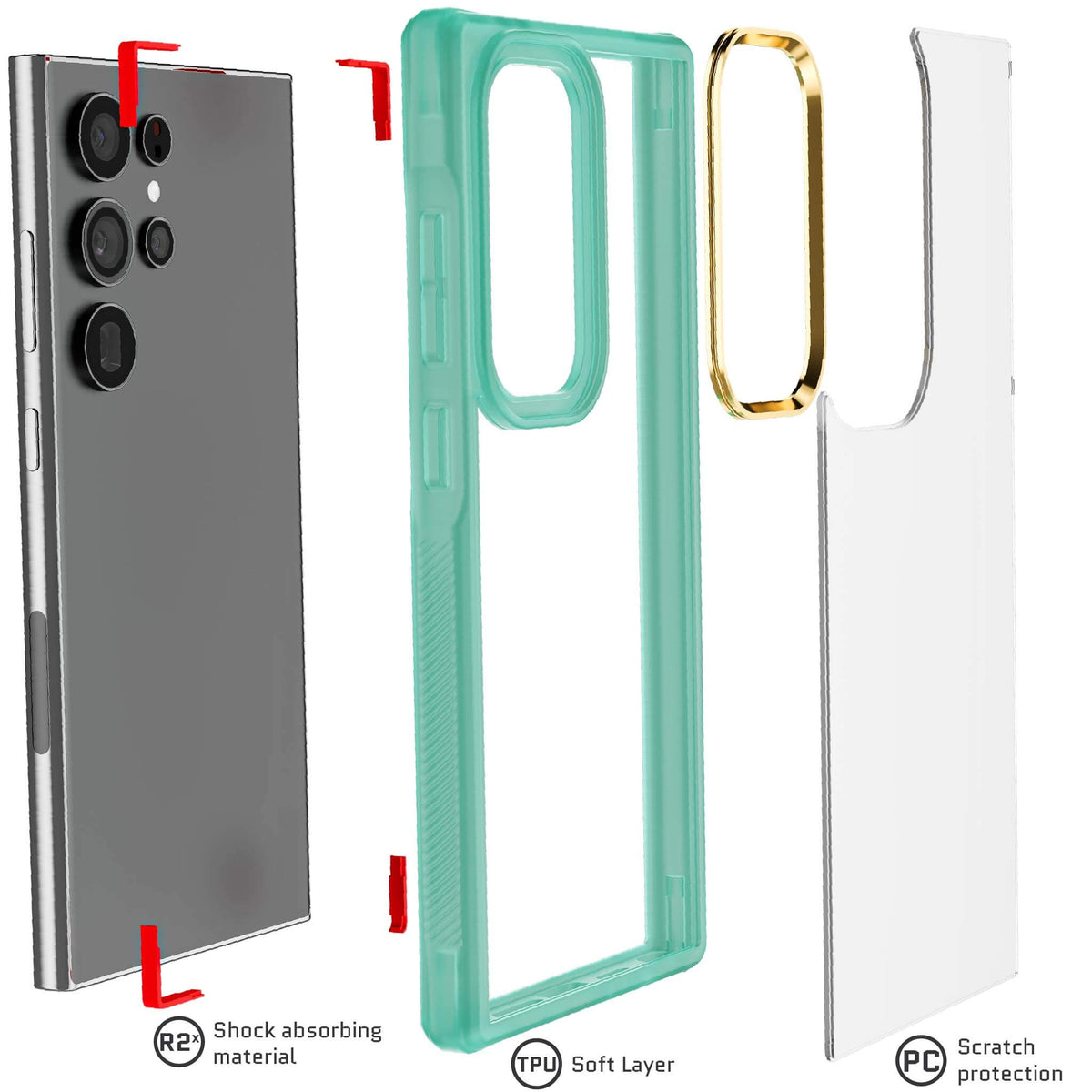 Teal Samsung S24 Ultra Case