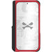 Pixel 9 Pro Fold Case Red Kickstand Clear