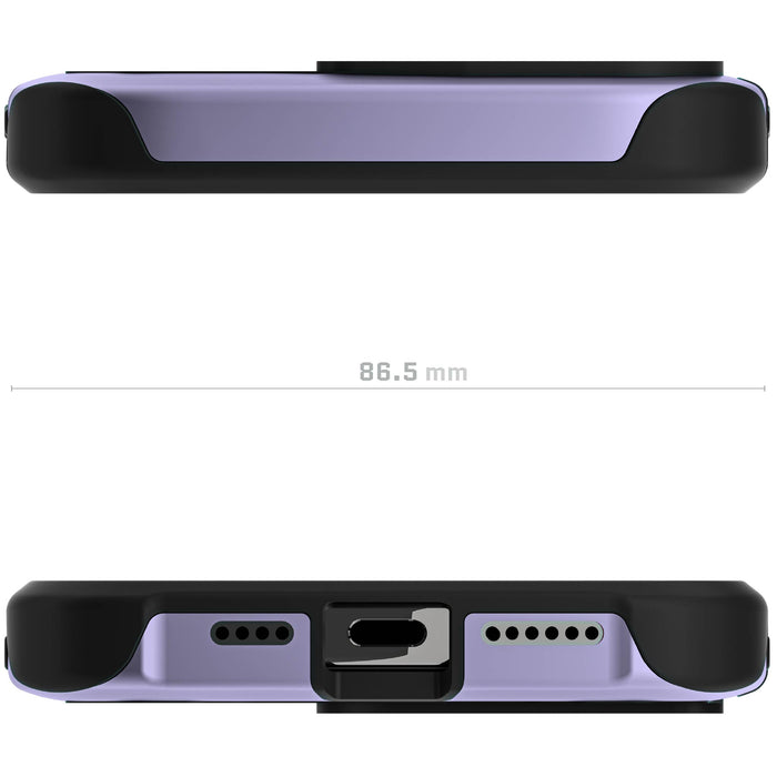 MagSafe Apple iPhone 16 Pro Max Protective Phone Case Clear Purple Metal Aluminum Cover