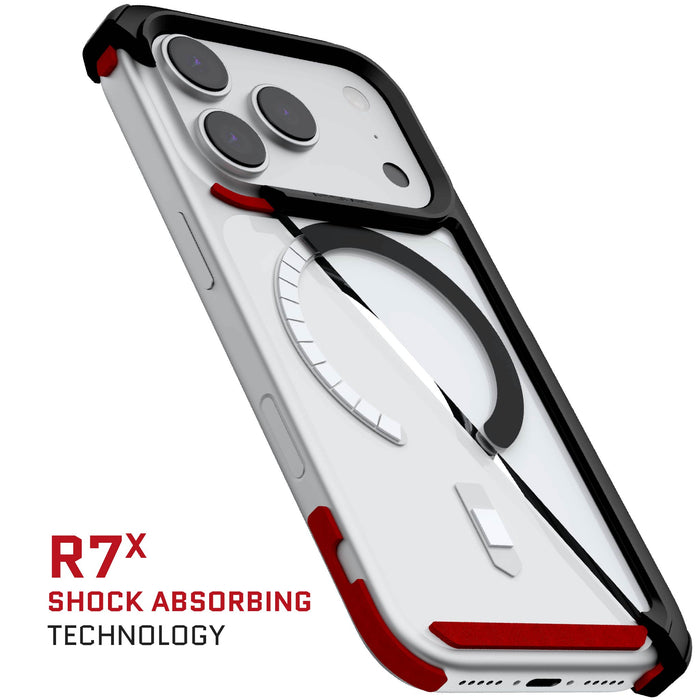 Apple iPhone 17 Pro Case Black MagSafe Aluminum Metal Bumper Clear Protective Phone Cover