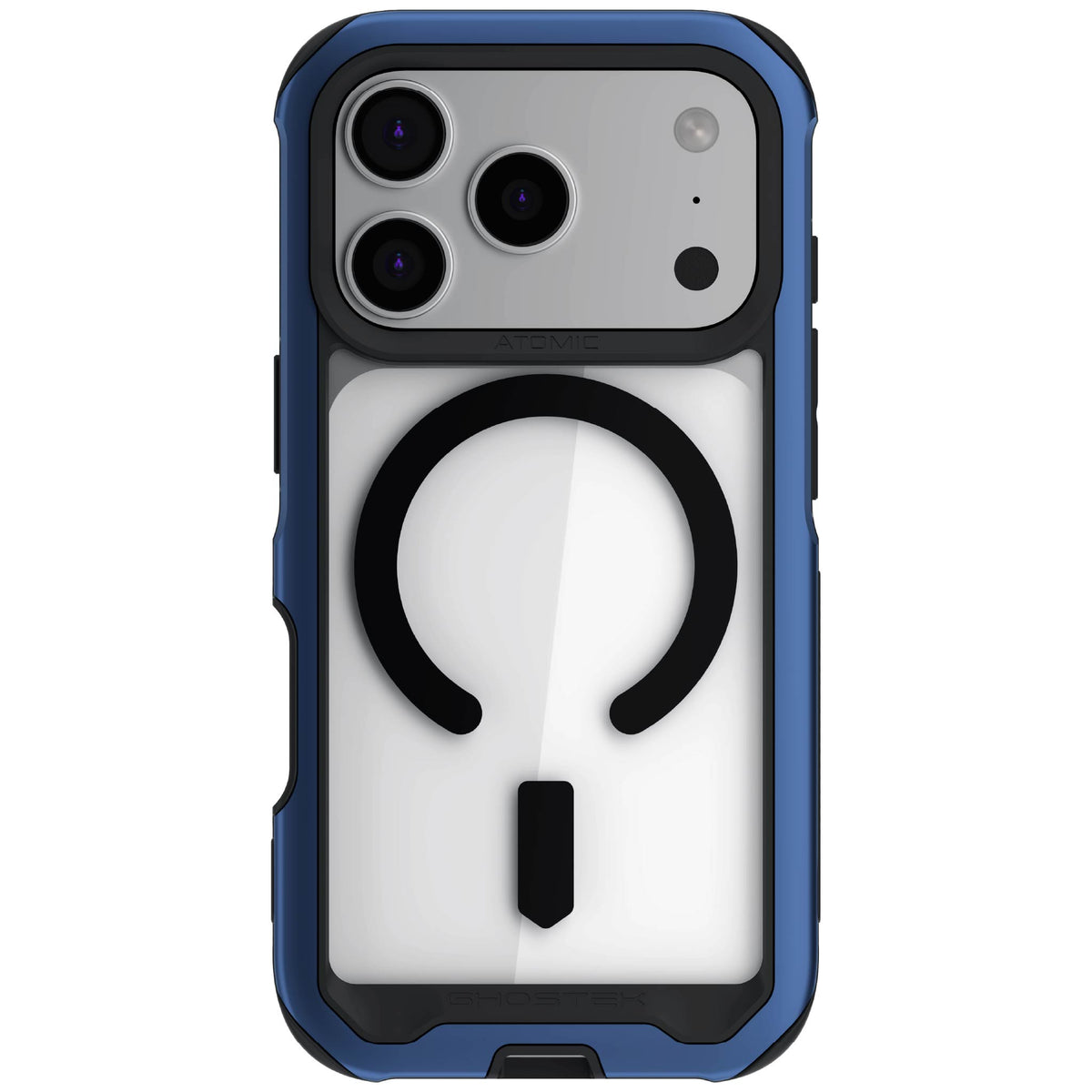 iPhone 18 Pro Case Blue MagSafe Aluminum Metal Bumper Clear Protective Phone Cover