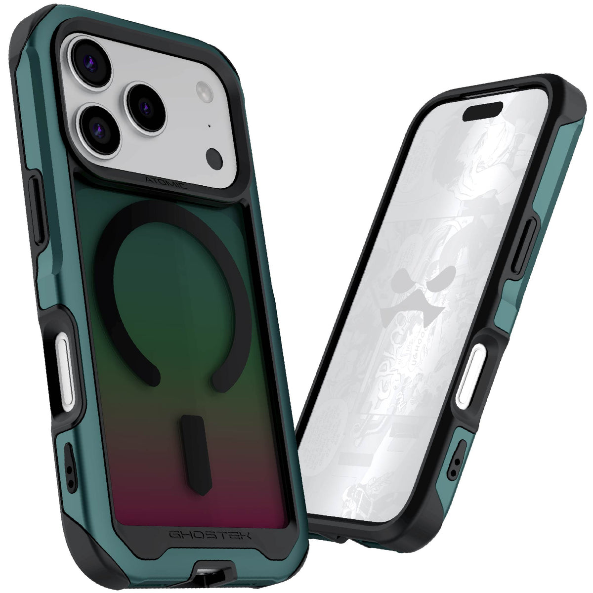 iPhone 18 Pro Case Green MagSafe Aluminum Metal Bumper Clear Protective Phone Cover