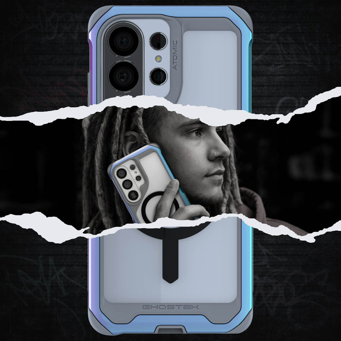 Galaxy S26 Ultra Case Clear Metal MagSafe Prismatic