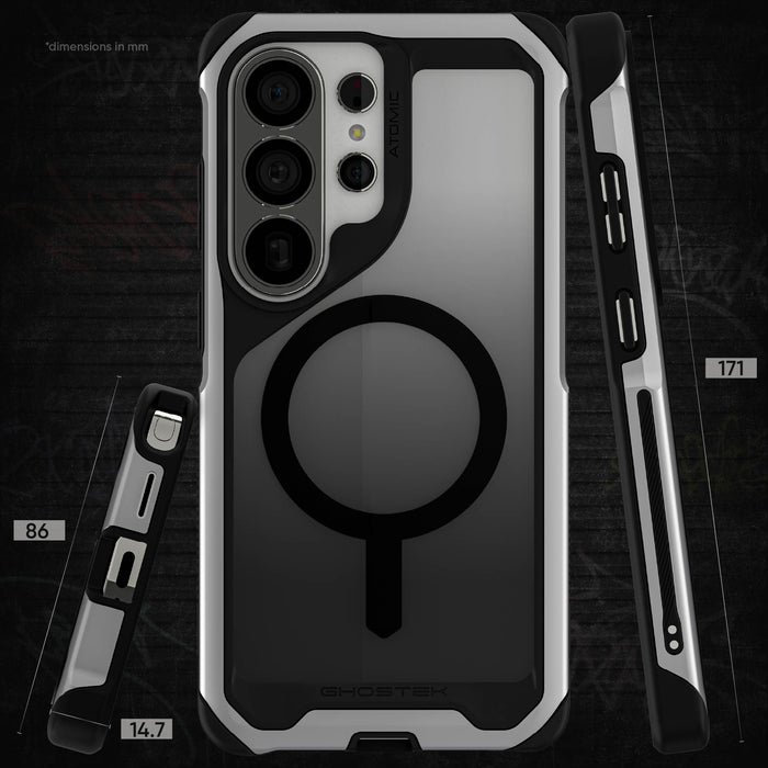 Galaxy S26 Ultra Case Clear Metal MagSafe Silver