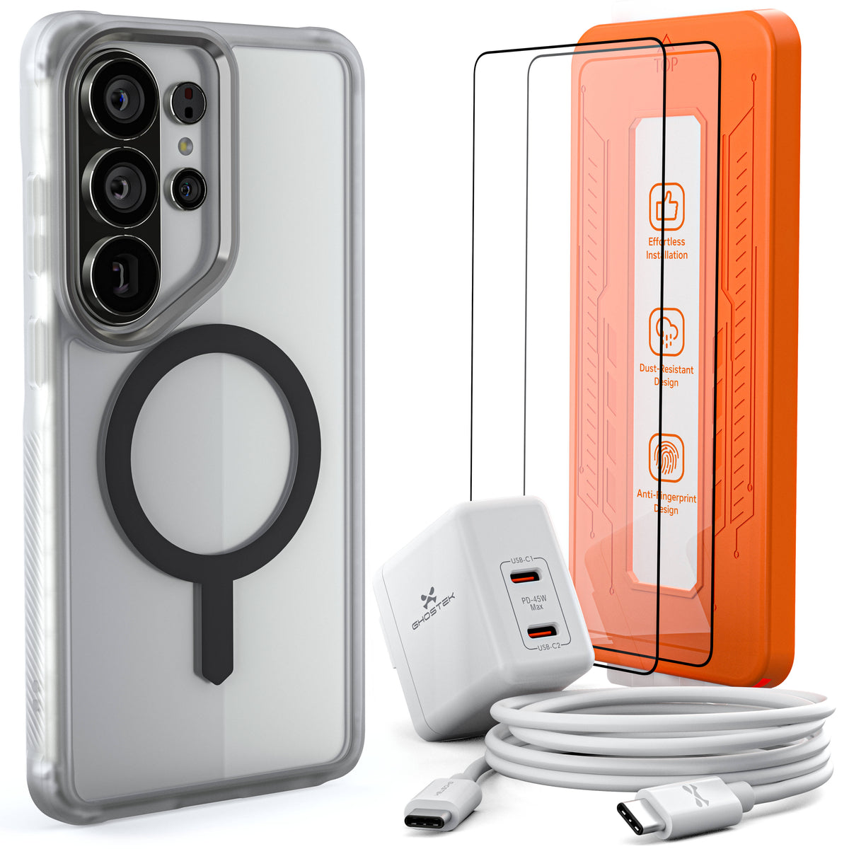 Galaxy S26 Ultra — Bundle [Case, Cable, Charger, Screen Protector]