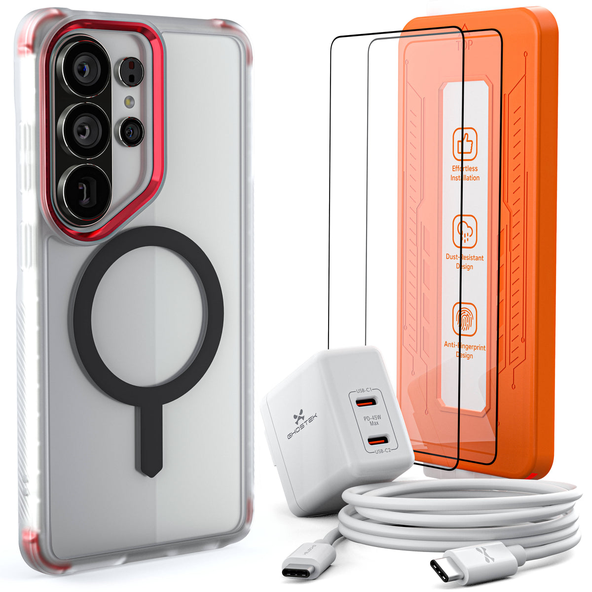 Galaxy S26 Ultra — Bundle [Case, Cable, Charger, Screen Protector]