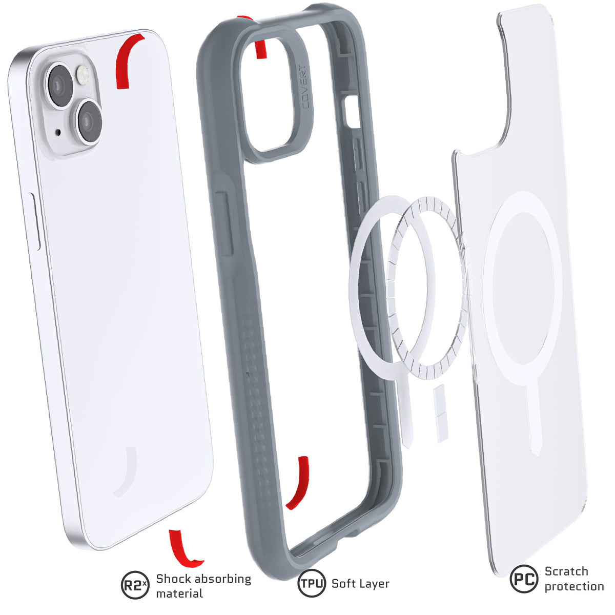 iPhone 14 Plus Case Clear MagSafe