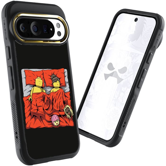 Google Pixel 9 Pro XL Sleeping Together Brick Edition by RX Strip Artist Artwork Protective Phone Case Limited Edition Collab Cover