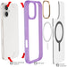 Apple iPhone 16 Plus MagSafe Clear Purple Protective Case Cover