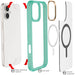 iPhone 16 Plus MagSafe Clear Teal Protective Phone Case Cover