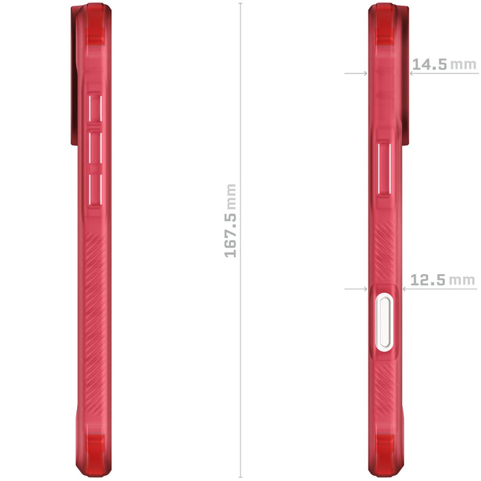 iPhone 16 Plus MagSafe Clear Red Case