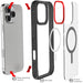 iPhone 16 Pro Max Clear Smoke Protective Phone Case MagSafe Magnetic