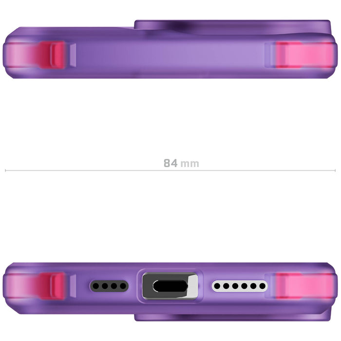 Apple iPhone 16 Pro Max Clear Purple Protective Phone Case MagSafe Magnetic Silicone Gel