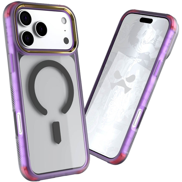 iPhone 17 Pro Max Case Purple Clear MagSafe Protective Phone Cover Shockproof Magnetic Mag Safe Slim