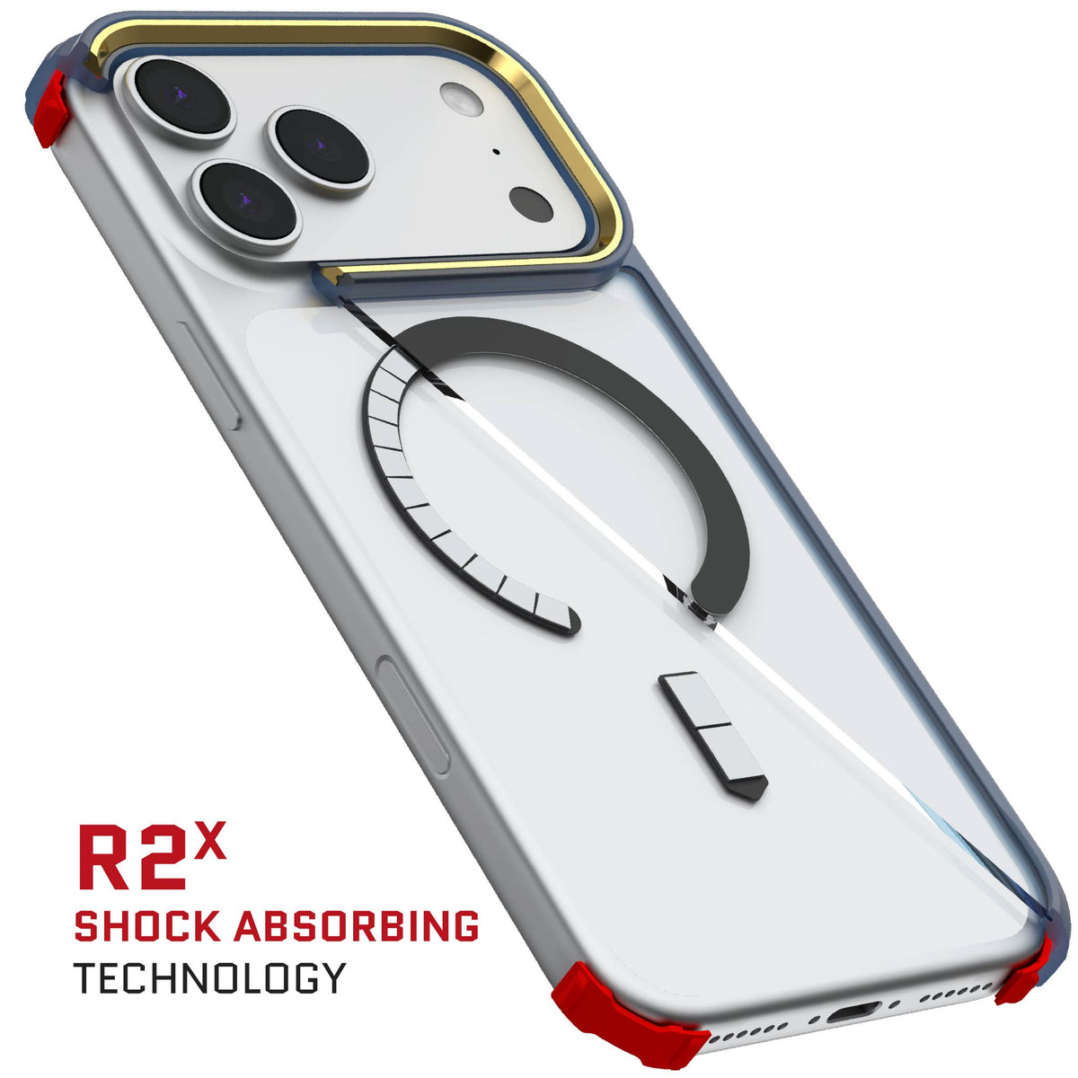 iPhone 17 Pro Max Case Blue Clear MagSafe Protective Phone Cover Shockproof Magnetic