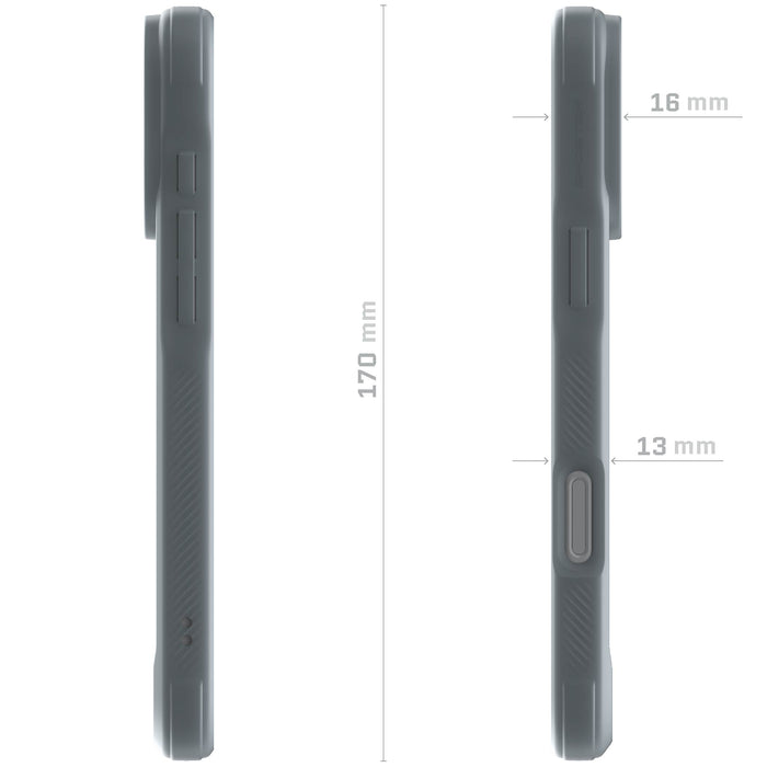 iPhone 17 Pro Max Case Gray Clear MagSafe Phone Cover