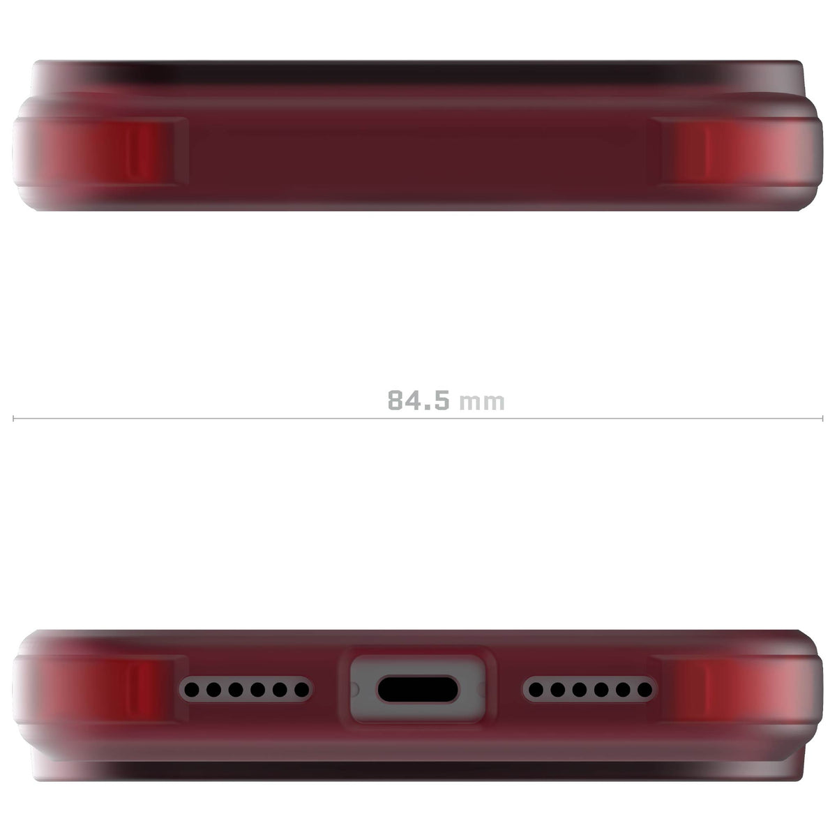 iPhone 17 Pro Max Case Red Clear MagSafe