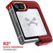 Red Samsung Galaxy Z Flip 6 Clear Case with Kickstand and Hinge Cover