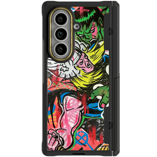 Galaxy Z Fold 7 Thor vs Hulk - Spraypaint Art Case Phone Cover