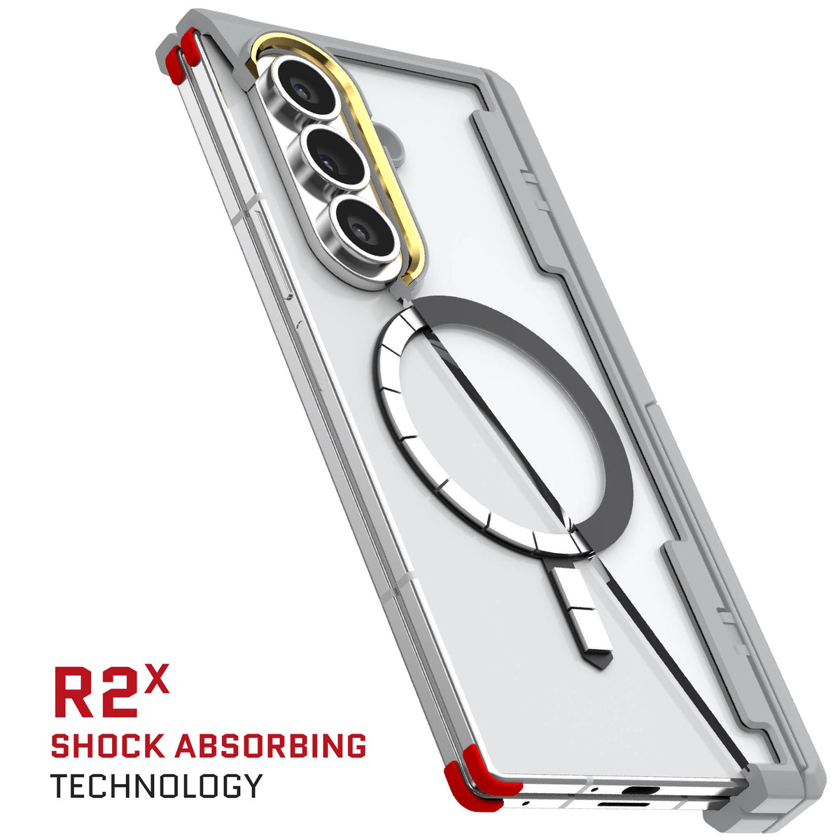 Z Fold 7 Case Gray MagSafe Kickstand Magnetic