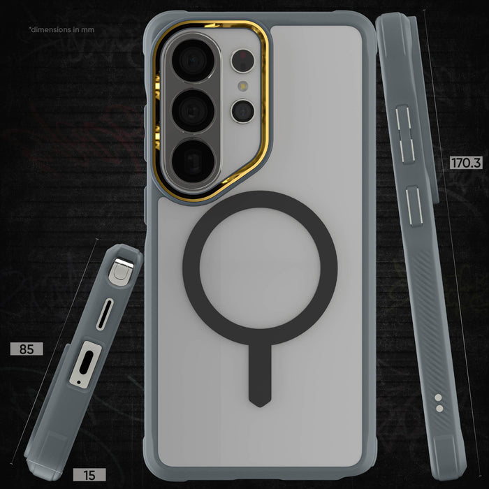 Galaxy S26 Ultra Clear Case MagSafe Protective Phone Cover Magnetic Ring Shockproof Premium Gray Limited Edition