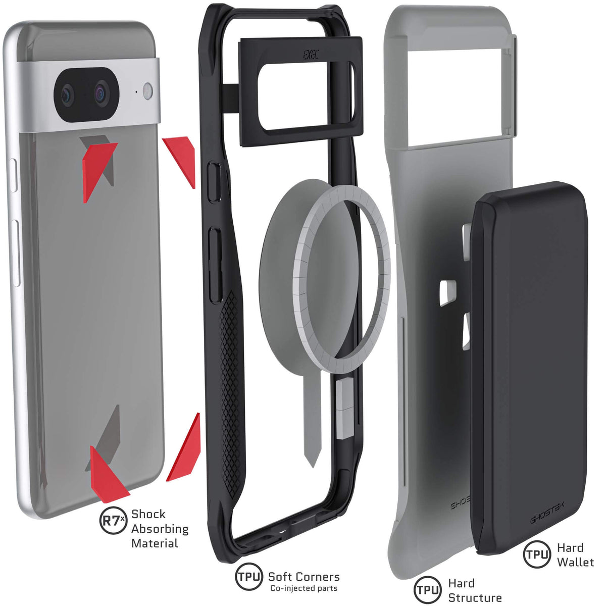 Google Pixel 8 Case Wallet Credit Card Holder