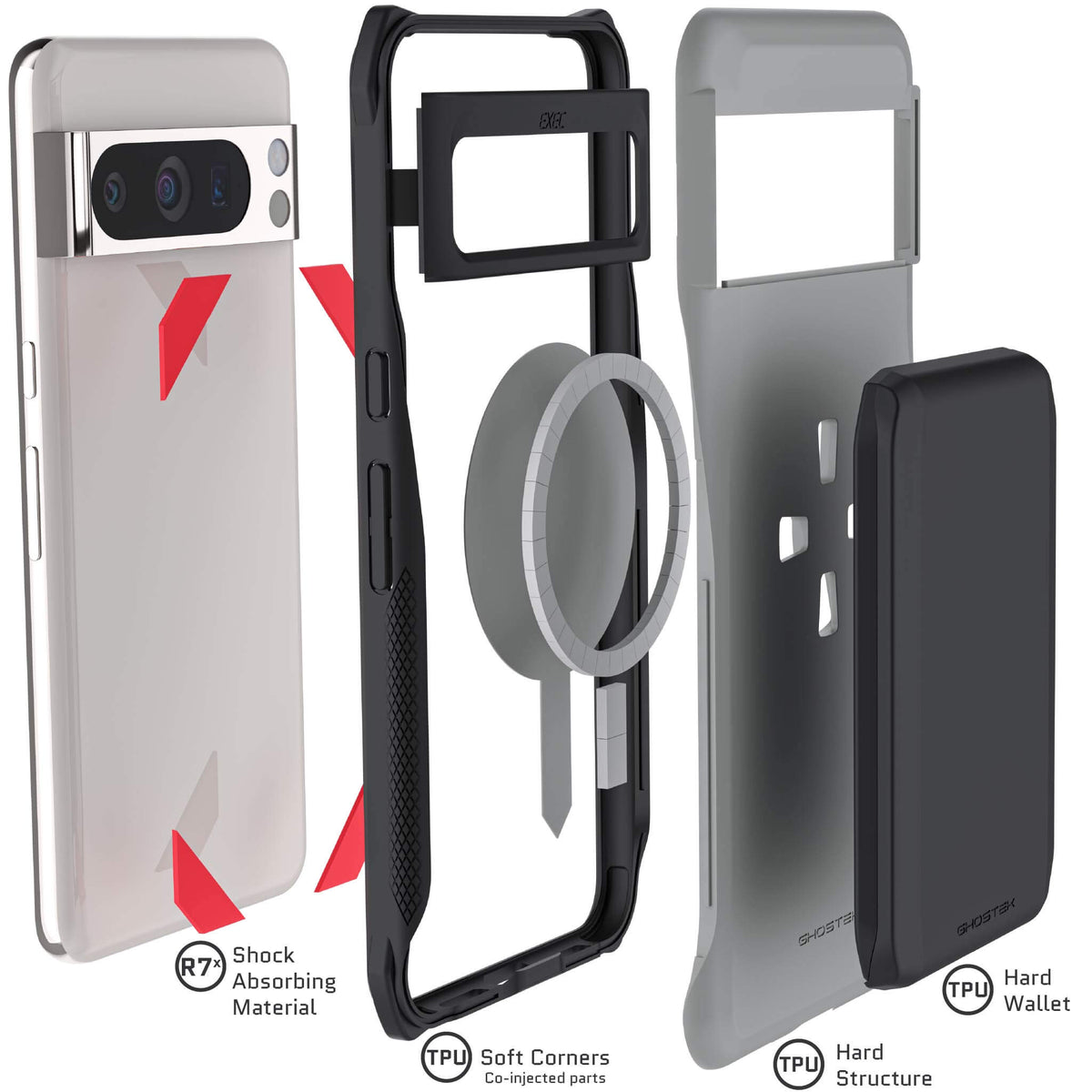 Pixel 8 Pro Magnetic Wallet Phone Case