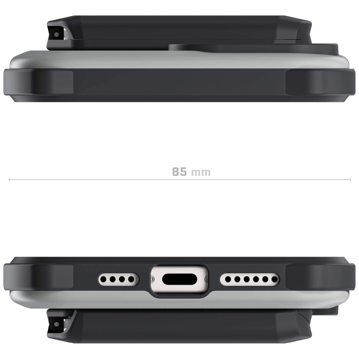 iPhone 15 Plus Wallet Case Grey