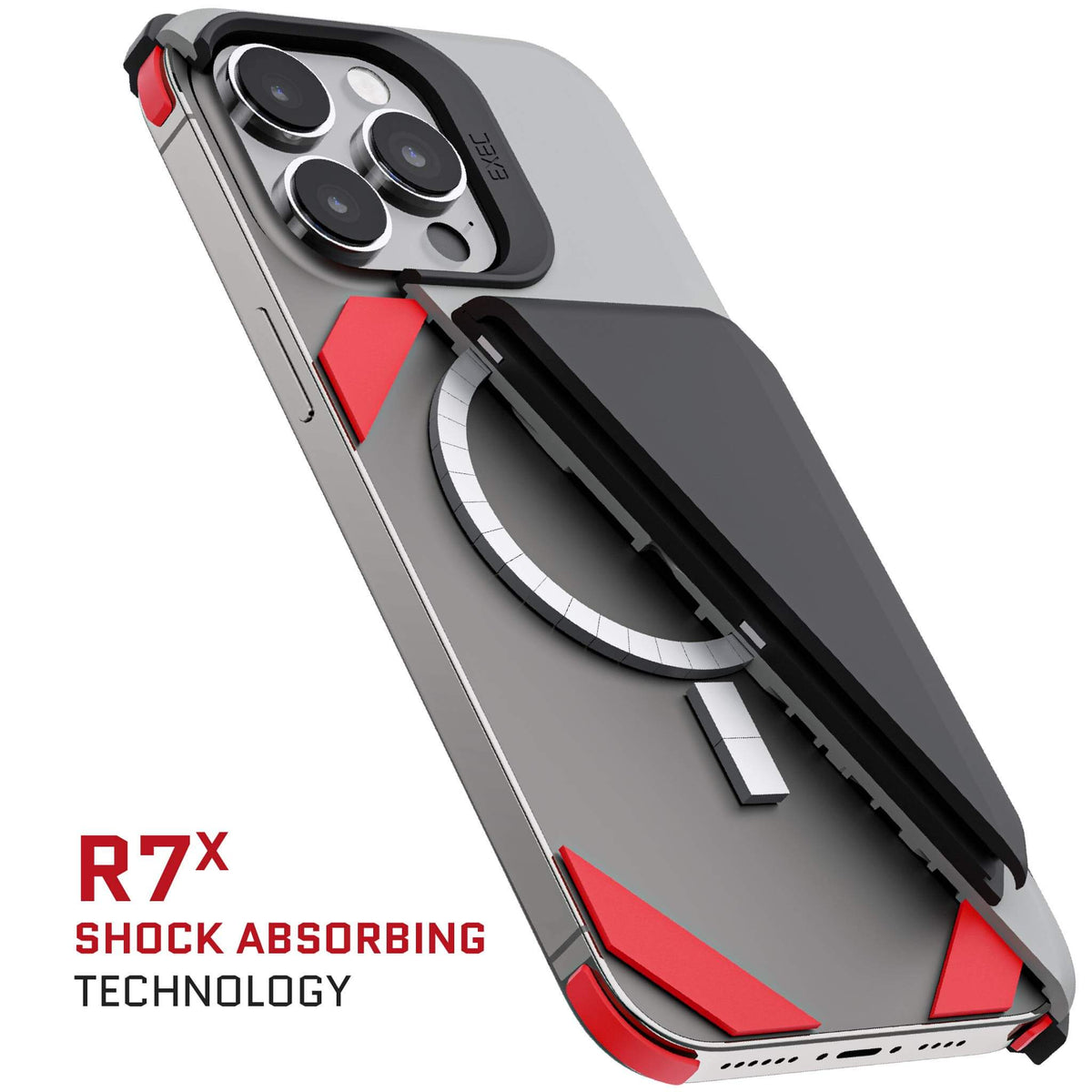 Magnetic MagSafe iPhone 15 Pro Max Wallet Case Grey