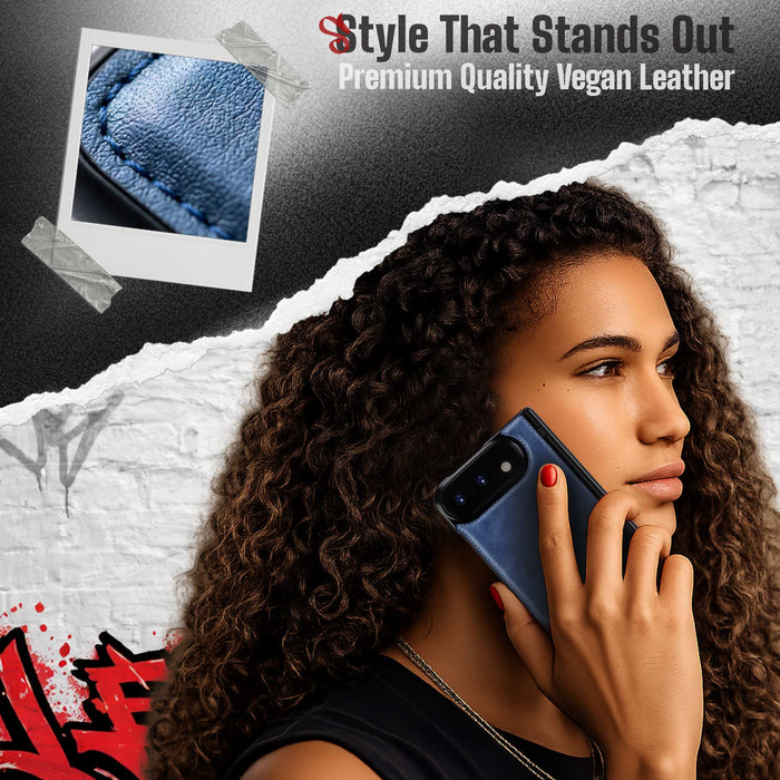 iPhone Duo Blue Leather Case with Screen Protector and MagSafe