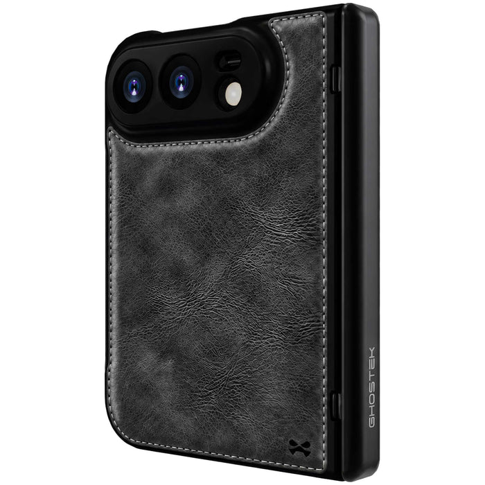Apple iPhone Duo Black Leather Case with Screen Protector and MagSafe Magnetic Phone Cover