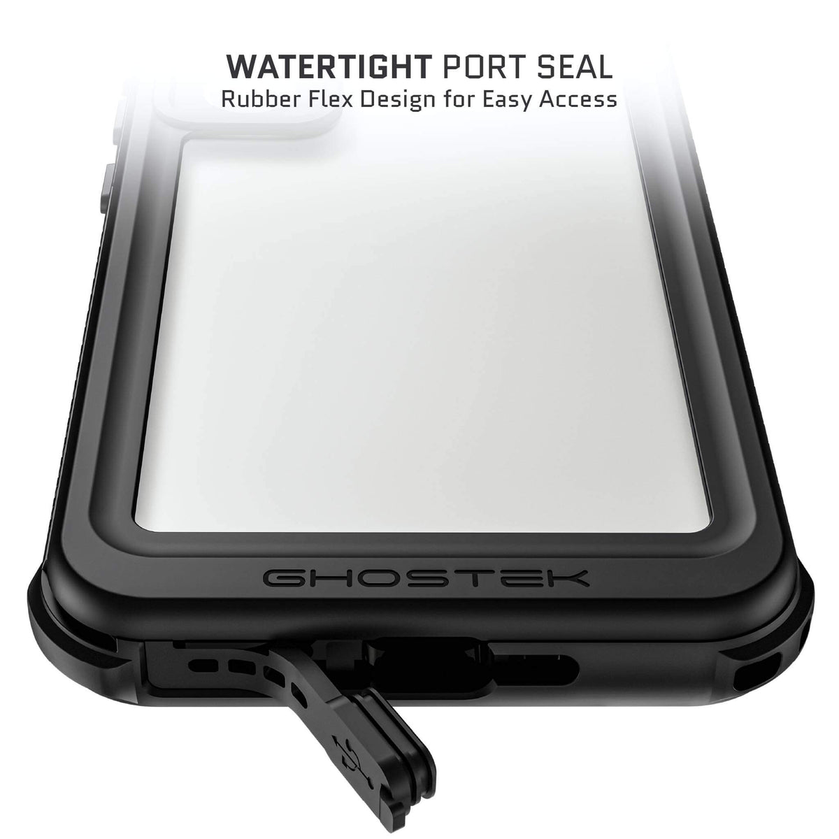 Galaxy S24 Waterproof Phone Case with Belt Clip Holster Clear
