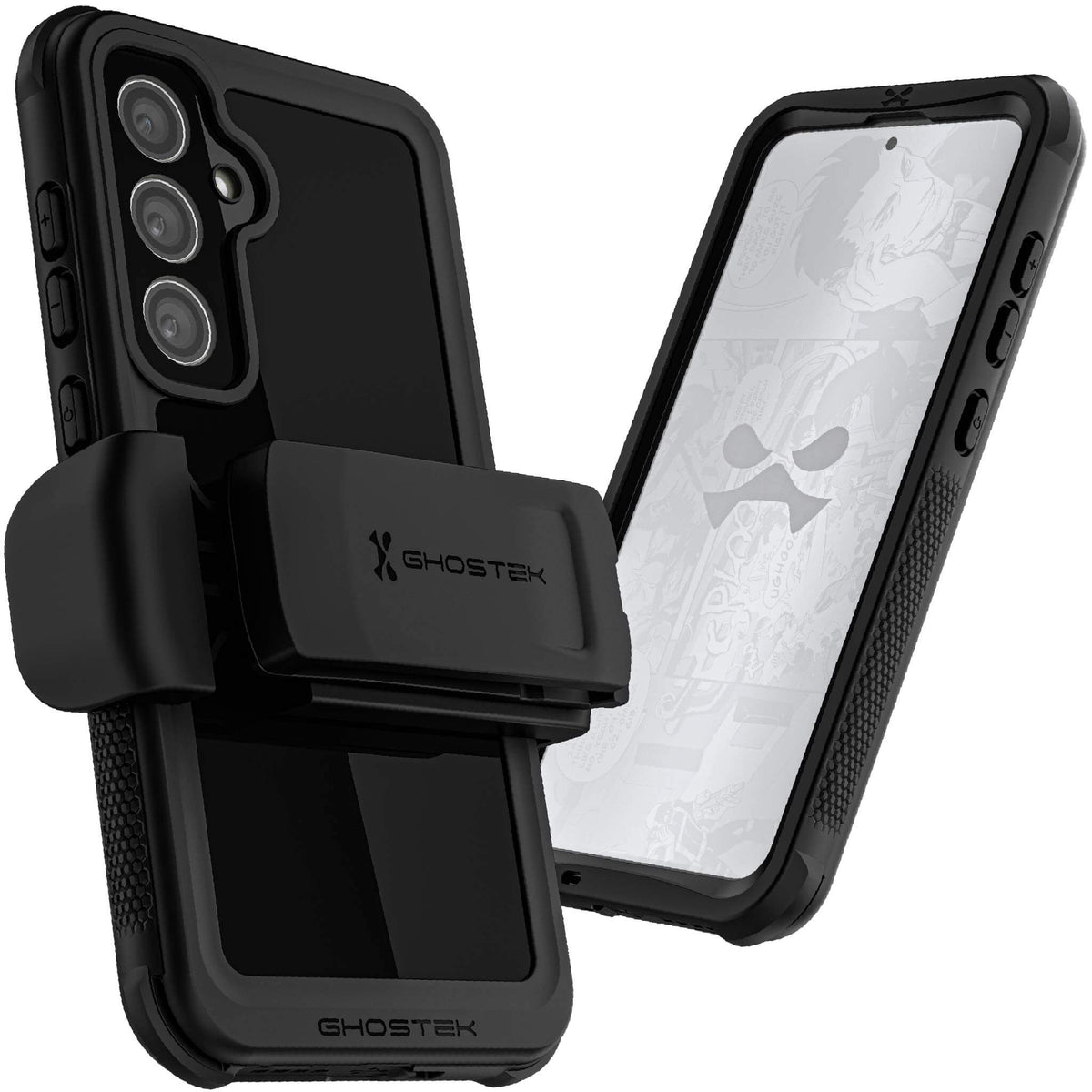 Samsung Galaxy S24 Plus Waterproof Case with Holster Black