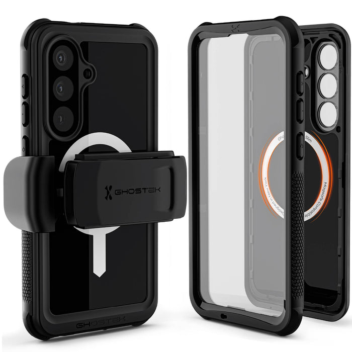 Galaxy S26 Plus Waterproof Case with Screen Protector, MagSafe and Belt Clip Holster Full Body Heavy Duty