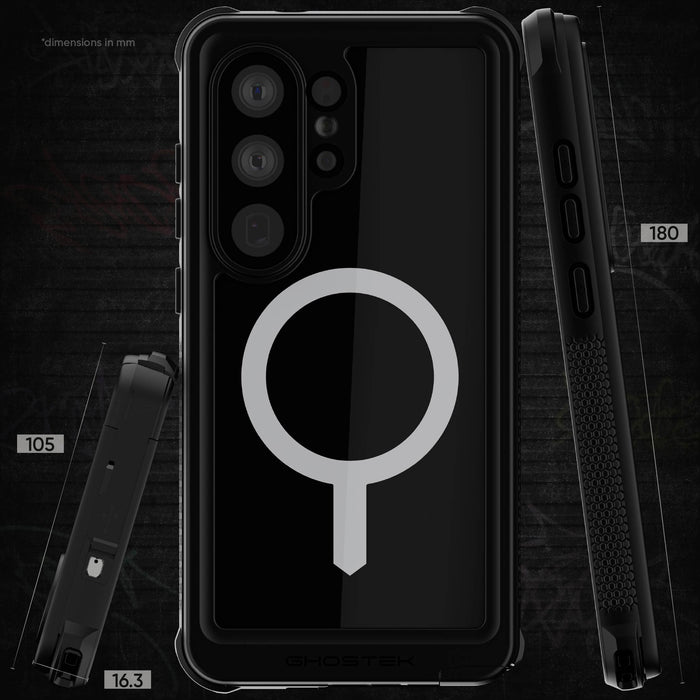 Samsung Galaxy S26 Ultra Case Waterproof with Screen Protector, MagSafe and Belt Clip Holster Full Body Heavy Duty