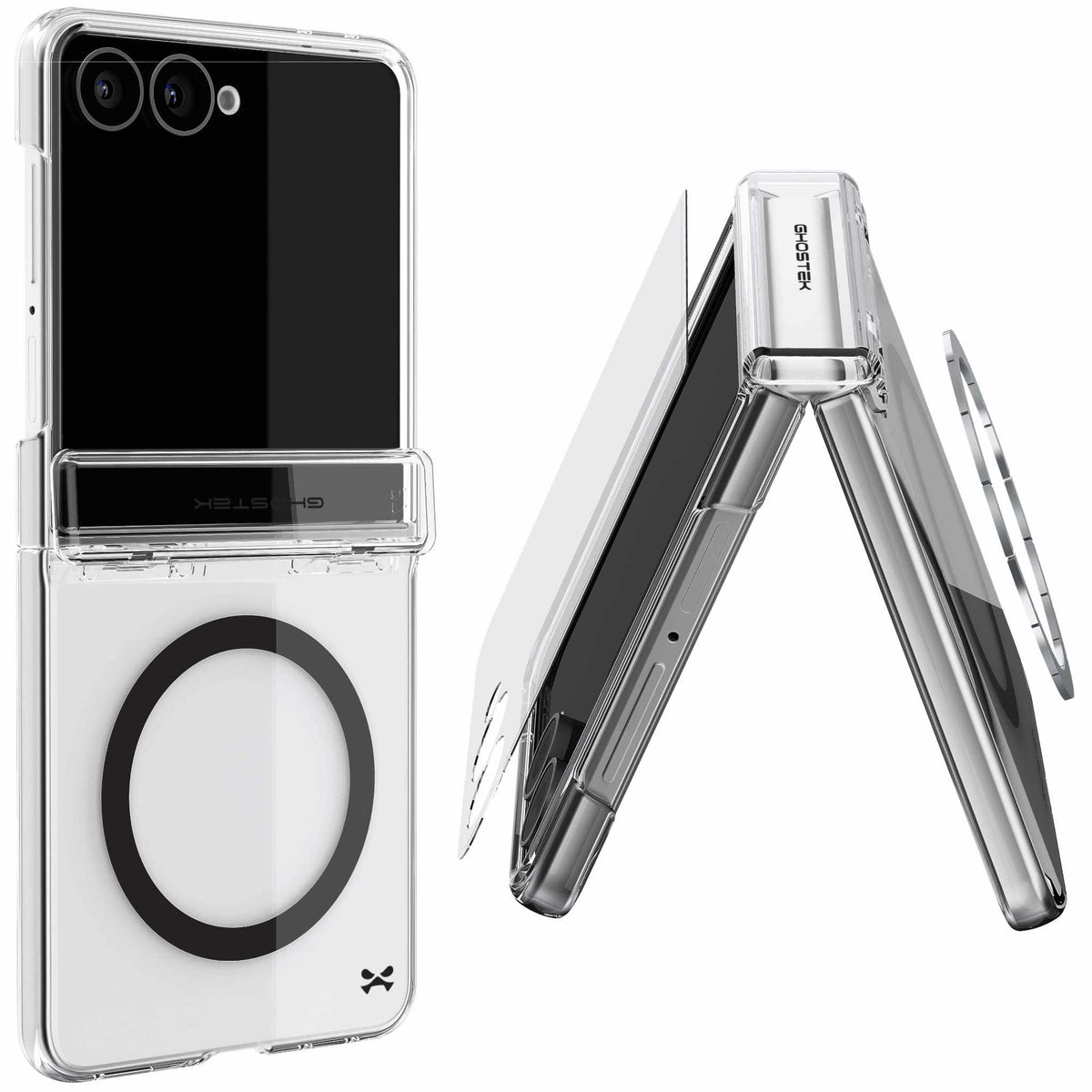 Samsung Galaxy Z Flip 8 Case Clear MagSafe Hinge Cover