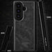 Galaxy Z Fold 8 Ultra Black Leather Case with MagSafe and Screen Protector
