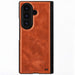 Galaxy Z Fold 8 Ultra Brown Leather Case with MagSafe and Screen Protector