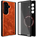 Galaxy Z Fold 8 Ultra Brown Leather Case with MagSafe and Screen Protector