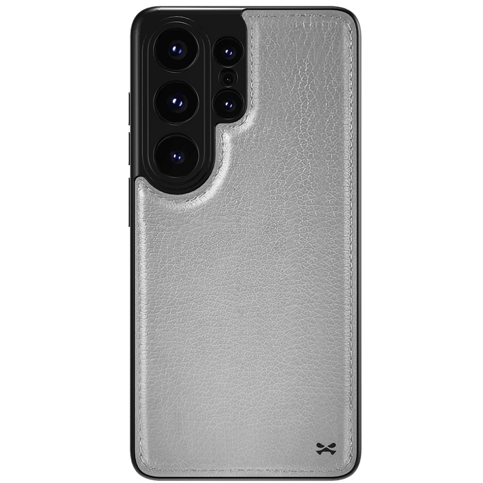 Samsung Galaxy S26 Ultra Leather Case Gray with MagSafe Magnetic 