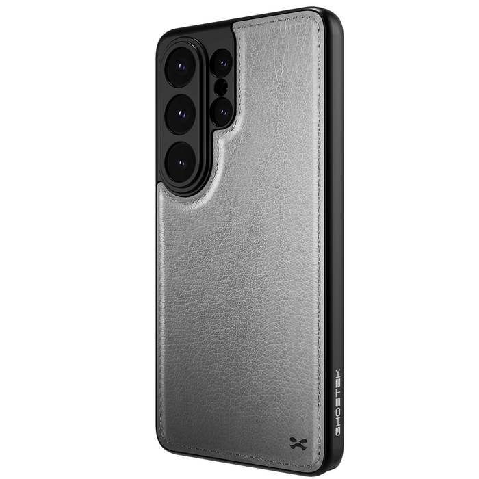 Galaxy S26 Ultra Leather Case Gray with MagSafe Magnetic 