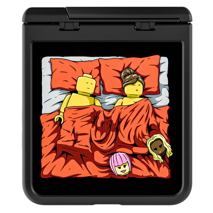 Galaxy Z Flip 7 Sleeping Together Brick Edition by RX Strip Artist Artwork Protective Phone Case Limited Edition Collab Cover