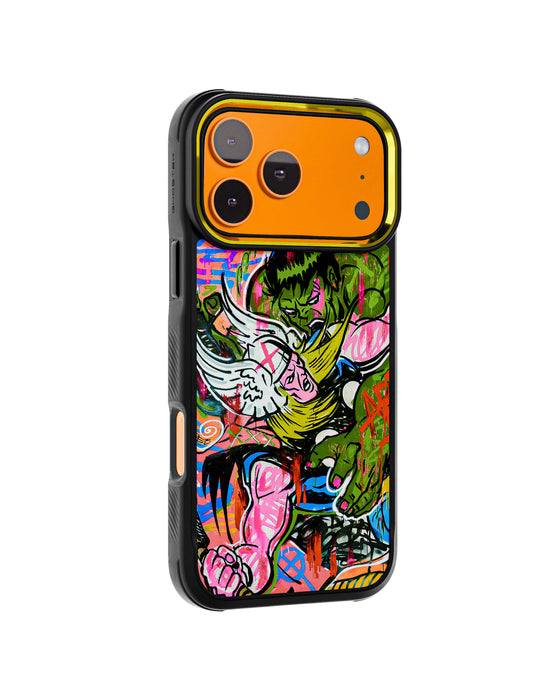 iPhone 17 Pro Max Thor vs Hulk - Spraypaint Art Case Phone Cover
