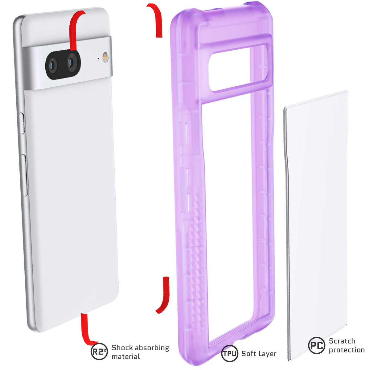 Google Pixel7 Phone Case Purple