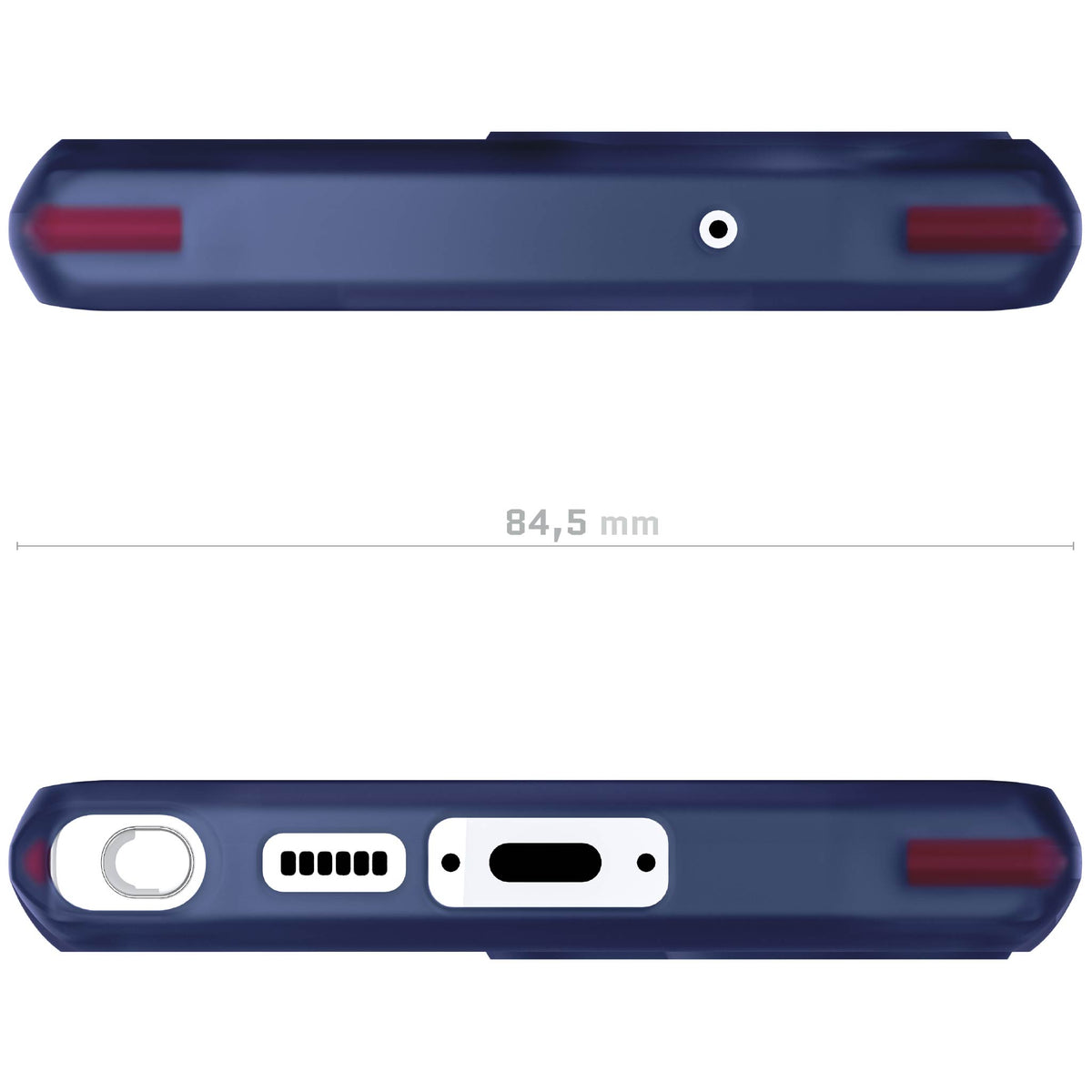 S23 Ultra Blue Case Clear