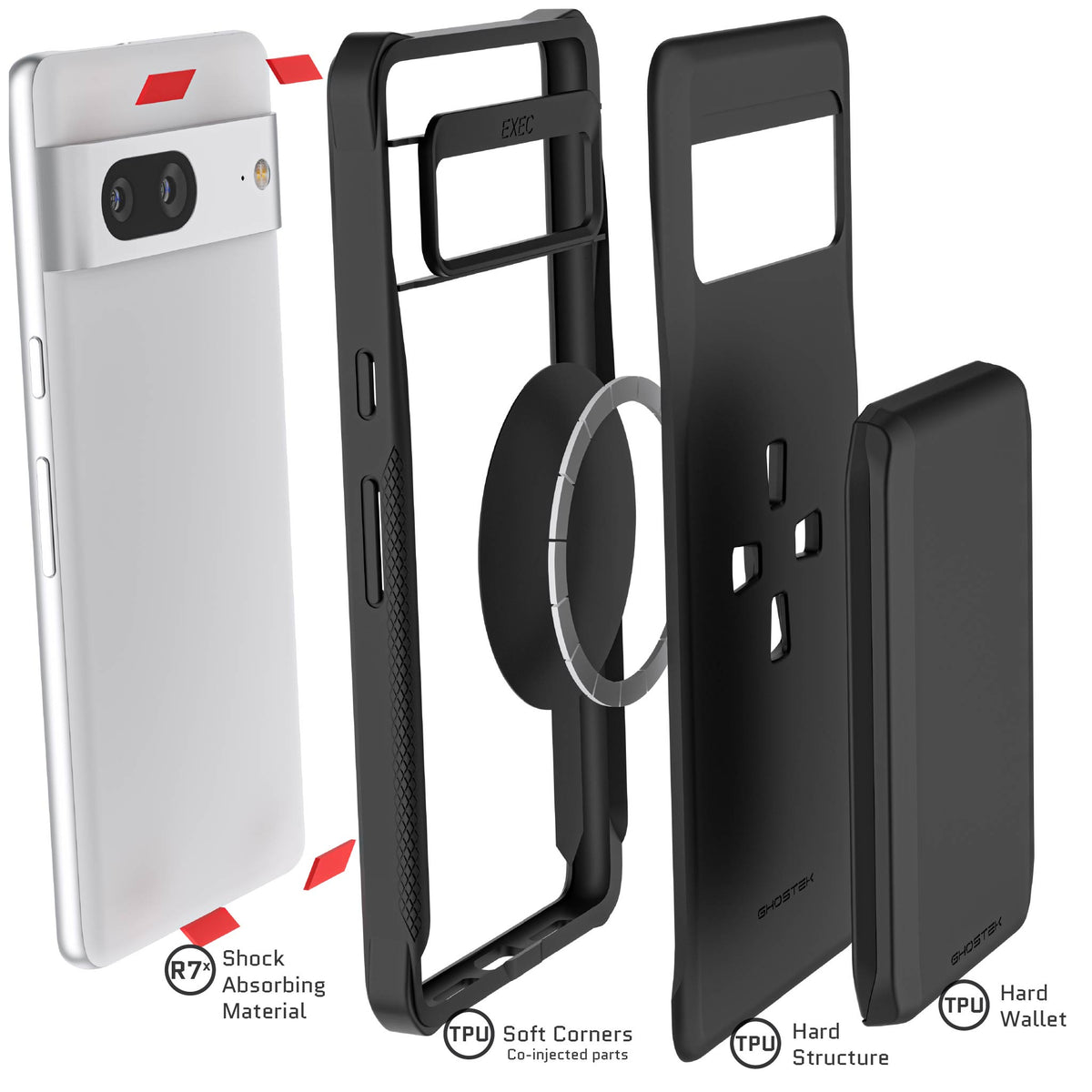 Google Pixel 7 Case Wallet Credit Card Holder
